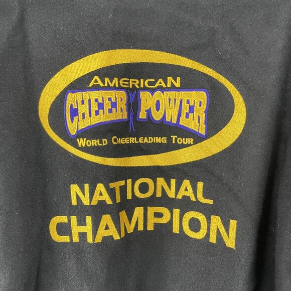 American Cheer Power Wool Leather National Champion Snap Jacket Size Youth Large - Picture 7 of 7
